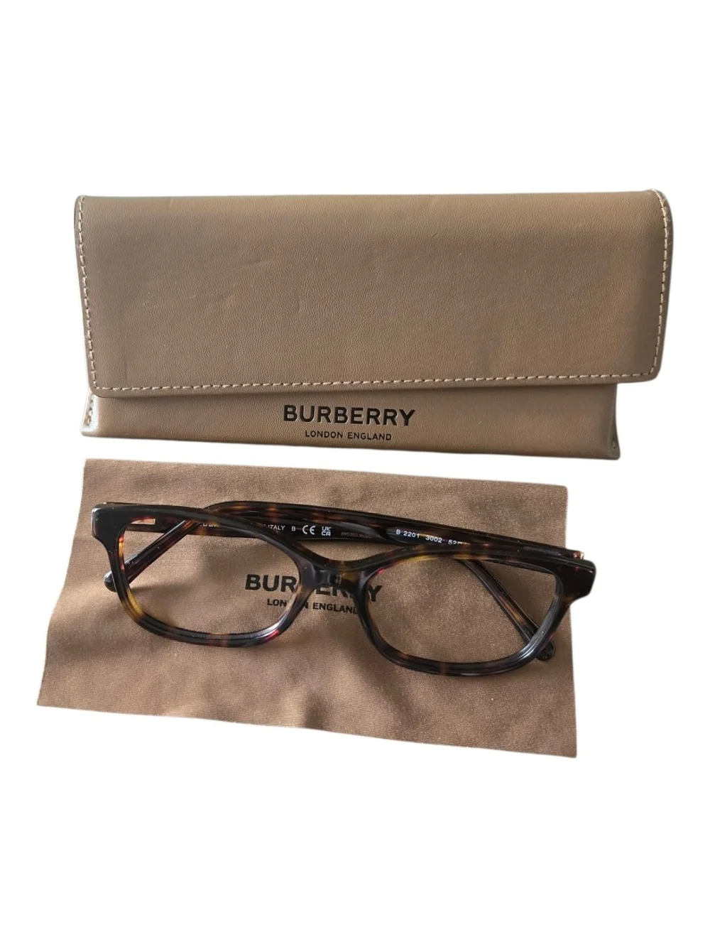 Burberry BE2201 3002 Women's Eyeglasses- Dark Havana 52-17-140 - Frame Only